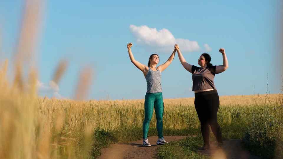 Women enjoying exercise for weight loss