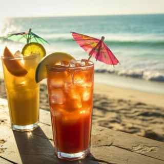 Vacation beach cocktails