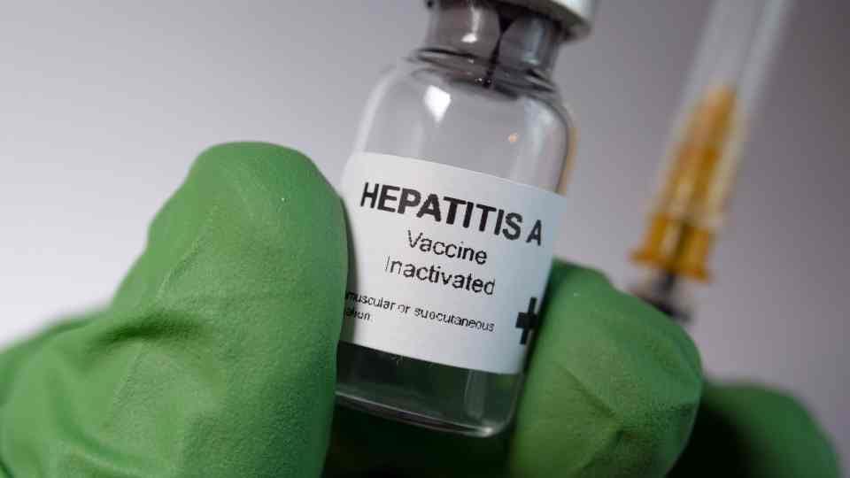 Hepatitis A vaccine bottle