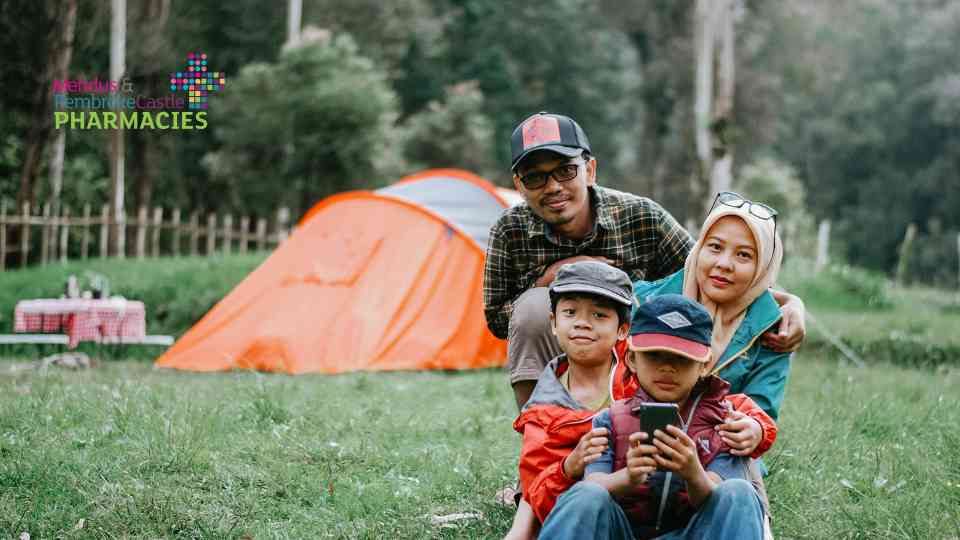 Family adventure camping trip and rabies risk