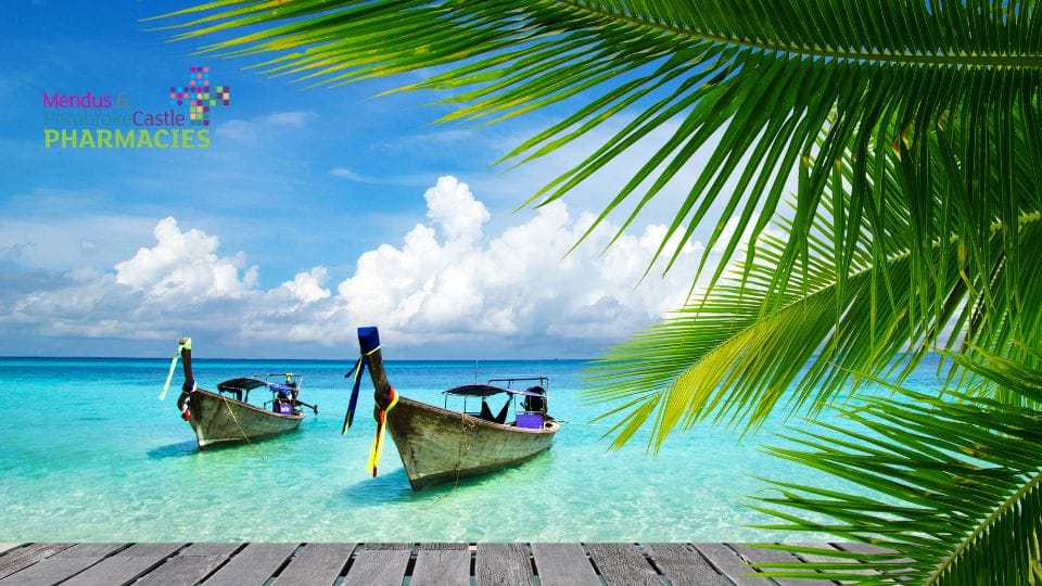 Tropical beach vacation mosquito risk