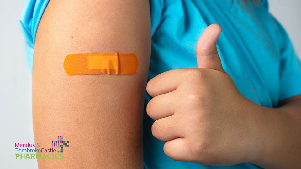 Vaccine administered and thumbs up